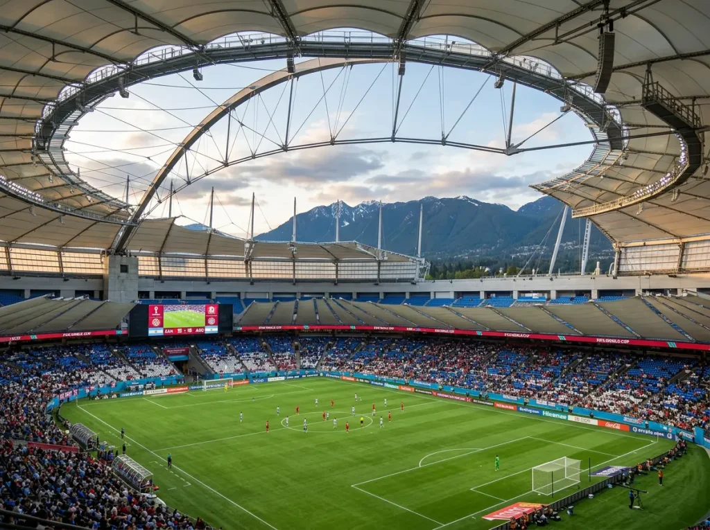 BC Place stadium in Vancouver with retractable roof for World Cup 2026