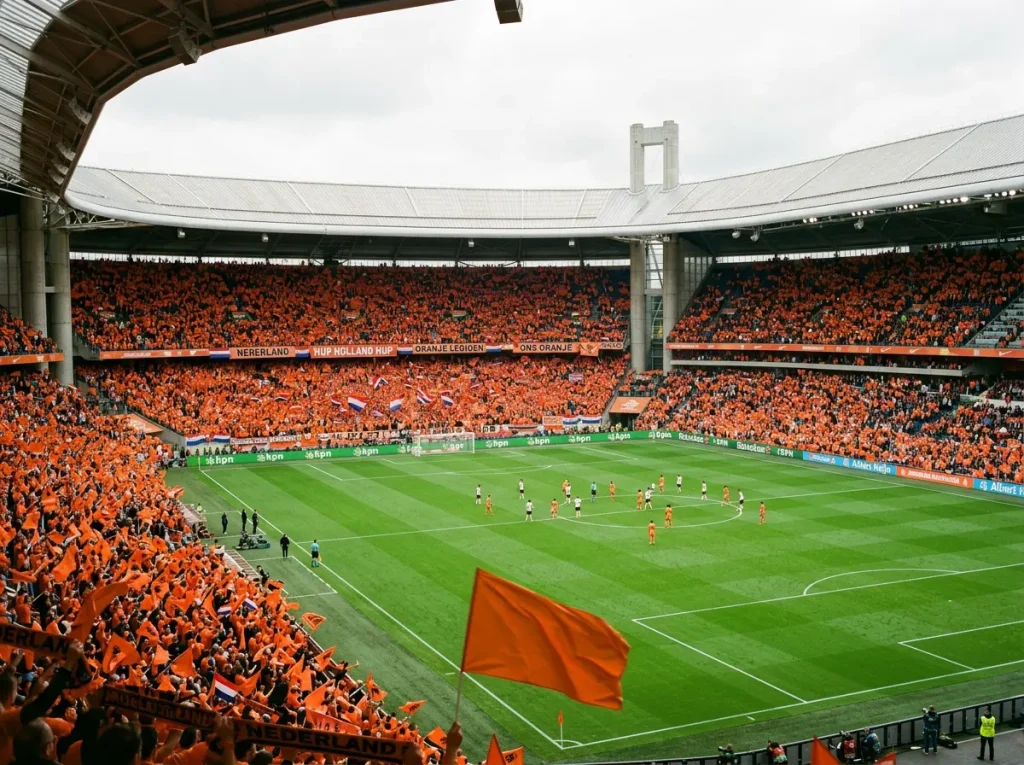 Dutch national team in orange jerseys preparing for World Cup 2026 campaign